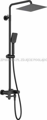 DEANTE Alpinia Deszczownica z baterią wannową - ruchoma wylewka - nero - NAC_N1AM - packshot
