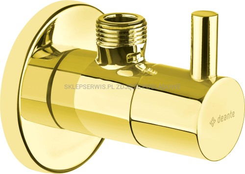 DEANTE Zawór kątowy z głowicą ceramiczną 1/2" - 3/8" - okrągły - złoty - VFA_Z62R - packshot
