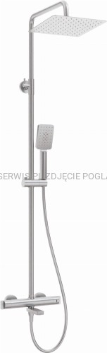 DEANTE Deszczownica z baterią wannową termostatyczną - stal szczotkowana - NAC_F1HT - packshot