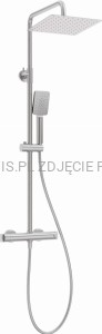 DEANTE Deszczownica z baterią prysznicową termostatyczną - stal szczotkowana - NAC_F4HT