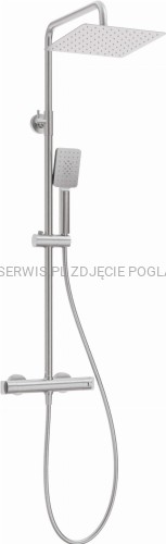 DEANTE Deszczownica z baterią prysznicową termostatyczną - stal szczotkowana - NAC_F4HT - packshot