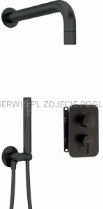DEANTE Silia Zestaw prysznicowy podtynkowy z BOXem mieszaczowym - z główką natryskową - nero - BXYZNQSM