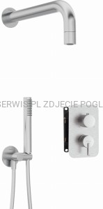 DEANTE Silia Zestaw prysznicowy podtynkowy z BOXem mieszaczowym - z główką natryskową - stal - BXYZFQSM