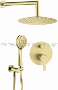 DEANTE Arnika Zestaw prysznicowy podtynkowy - złoto szczotkowane - NAC_R9QP