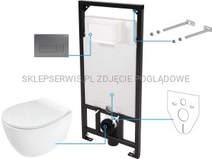 DEANTE Silia Zestaw WC podtynkowy 6 w 1 - titanium/biały - CDLT6ZPW