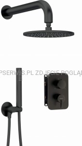 DEANTE Silia Zestaw prysznicowy podtynkowy z BOXem mieszaczowym - z głowicą prysznicową - nero - BXYYNQSM