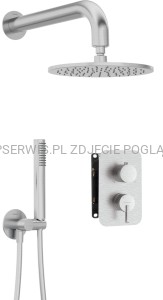 DEANTE Silia Zestaw prysznicowy podtynkowy z BOXem mieszaczowym - z głowicą prysznicową - stal szczotkowana - BXYYFQSM