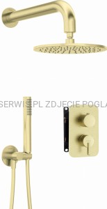 DEANTE Silia Zestaw prysznicowy podtynkowy z BOXem mieszaczowym - z głowicą prysznicową - złoto szczotkowane - BXYYRQSM