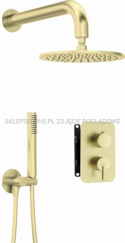 DEANTE Silia Zestaw prysznicowy podtynkowy z BOXem mieszaczowym - z głowicą prysznicową - złoto szczotkowane - BXYYRQSM - packshot