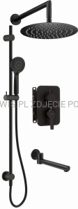 DEANTE Arnika Zestaw prysznicowy podtynkowy z BOXem mieszaczowym - nero - BXYWNQAM