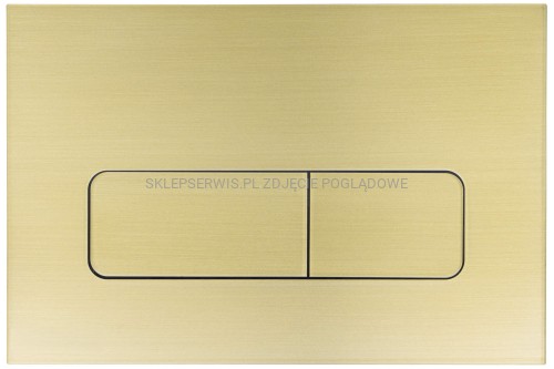 DEANTE Przycisk spłukujący do stelaży podtynkowych - slim - złoto szczotkowane - CST_R51P - packshot
