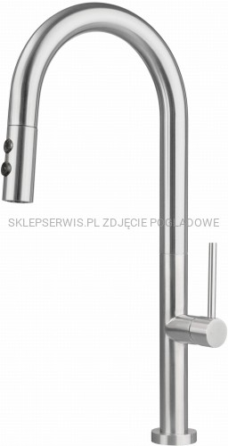 DEANTE Olfato Bateria kuchenna z wyciąganą wylewką - 2 rodzaje strumienia - stal szczotkowana - BQO_F72M - packshot