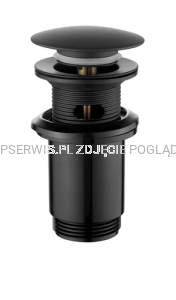  Korek click-clack, mosiężny, uniwersalny, duży grzybek, czarny SC-B1-174-V 