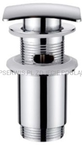  Korek click-clack, mosiężny, uniwersalny, dyży grzybek kwadrat chrom SC-B1-140-L 