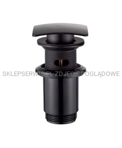  Korek click-clack, mosiężny, uniwersalny, duży grzybek kwadrat czarny SC-B1-139-L 