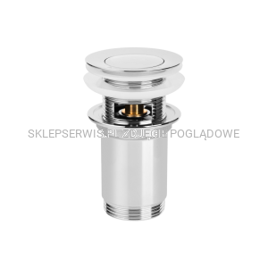  Korek click-clack, mosiężny, z przelewem, mały grzybek chrom SC-B1-027-G 