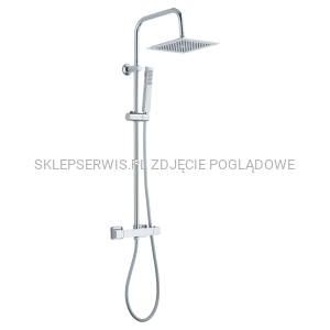  Deszczownia z baterią termostatyczną Svart chrom AU-85-001-X 