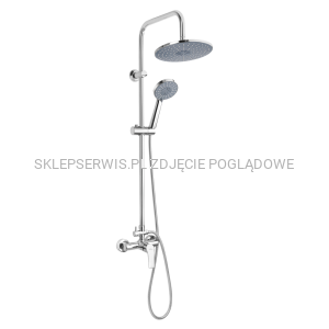  Deszczownia Malta z baterią natryskową chrom AU-27-B01-S 