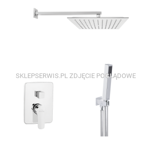  ZESTAW PODTYNKOWY Z BATERIĄ PODTYNKOWĄ 2-FUNKYJNĄ VERSO, ROZETA KWADRA BS-82-0K2-A 