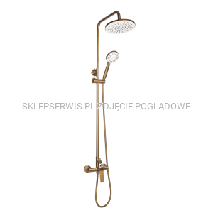  Deszczownia z baterią natryskową Neri miedź AU-09-B14-L 