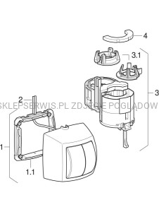 243.661.00.1	Ramka montażowa Geberit do pneumatycznego przycisku