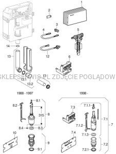 241.170.00.1	Element mocujący zaworu spustowego Geberit