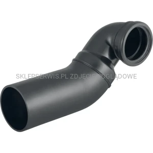 367.902.16.1 100 Kolano przyłączeniowe Geberit PE 90° do wiszącej miski WC, niecentryczne, prawe, z rozszerzeniem
