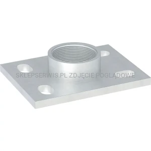 362.874.26.1 Ocynkowany Płytka montażowa Geberit, prostokątna, 4-otworowa, z mufą gwintowaną G