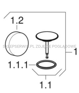 Zestawy wykończeniowe d52, do zestawu odpływowo-przelewowego