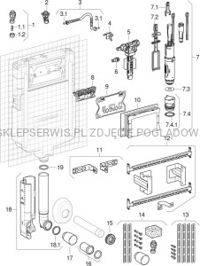 243.344.00.1 Nasada kozłowa Geberit do spłuczki podtynkowej Sigma 8 cm