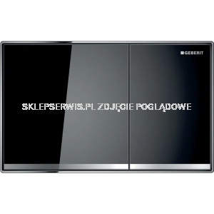 Przycisk uruchamiający Geberit Sigma60 115.640.SJ.1 Przyciski: czarne Paski ozdobne: lustrzane Rama: chrom błyszczący