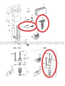 Zestaw naprawczy do spłuczki twinline UP130
