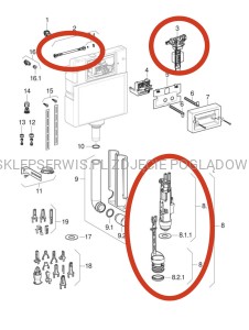 Zestaw naprawczy do spłuczki up100