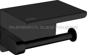 DEANTE Round Uchwyt na papier toaletowy ścienny - z półką - nero - ADR_N221