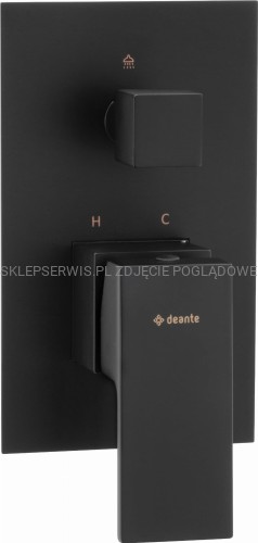 DEANTE Anemon Bateria prysznicowa podtynkowa z przełącznikiem natrysku - nero - BBZ_N44P - packshot