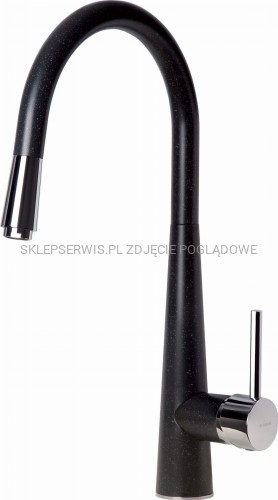 DEANTE Aster Bateria kuchenna z wyciąganą wylewką - grafit/czarny - BCA_272M - packshot