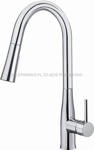 DEANTE Lukrecja Bateria kuchenna z wyciąganą wylewką - 2 rodzaje strumienia - chrom - BDH_072M - packshot