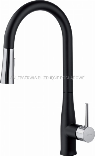 DEANTE Lukrecja Bateria kuchenna z wyciąganą wylewką - czarny - BDH_B720 - packshot