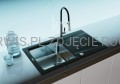 DEANTE Gerbera Bateria kuchenna z elastyczną wylewką - 2 rodzaje strumienia - czarny/chrom - BGB_B720 - decor