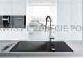 DEANTE Gerbera Bateria kuchenna z elastyczną wylewką - 2 rodzaje strumienia - czarny/chrom - BGB_B720 - decor