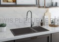 DEANTE Gerbera Bateria kuchenna z elastyczną wylewką - 2 rodzaje strumienia - czarny/chrom - BGB_B720 - decor