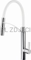 DEANTE Gerbera Bateria kuchenna z elastyczną wylewką - 2 rodzaje strumienia - biały/chrom - BGB_W720 - packshot