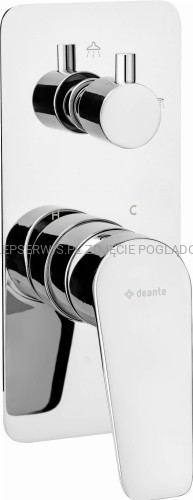 DEANTE Jasmin Bateria prysznicowa podtynkowa z przełącznikiem natrysku - chrom - BGJ_044P - packshot