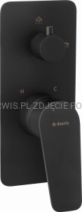 DEANTE Jasmin Bateria prysznicowa podtynkowa z przełącznikiem natrysku - nero - BGJ_N44P