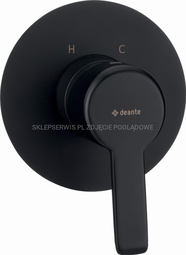 DEANTE Arnika Bateria prysznicowa podtynkowa bez przełącznika natrysku - nero - BQA_N44L - packshot