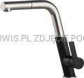 DEANTE Silia Bateria kuchenna z wyciąganą wylewką - czarny/stal szczotkowana - BQS_B730 - packshot