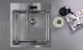 DEANTE Silia Bateria kuchenna z wyciąganą wylewką - czarny/stal szczotkowana - BQS_B730 - decor