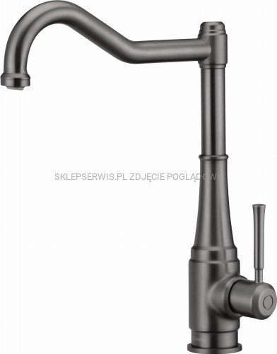 DEANTE Tamizo Bateria kuchenna z prostokątną wylewką - titanium - BQT_D63M - packshot