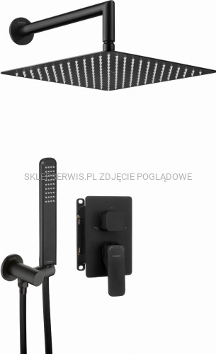 DEANTE Hiacynt Zestaw prysznicowy podtynkowy z BOXem mieszaczowym - nero - BXYZNQHM - packshot