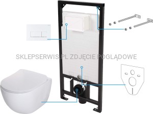 DEANTE Peonia Zestaw WC podtynkowy 6 w 1 - bianco/biały - CDEA6ZPW